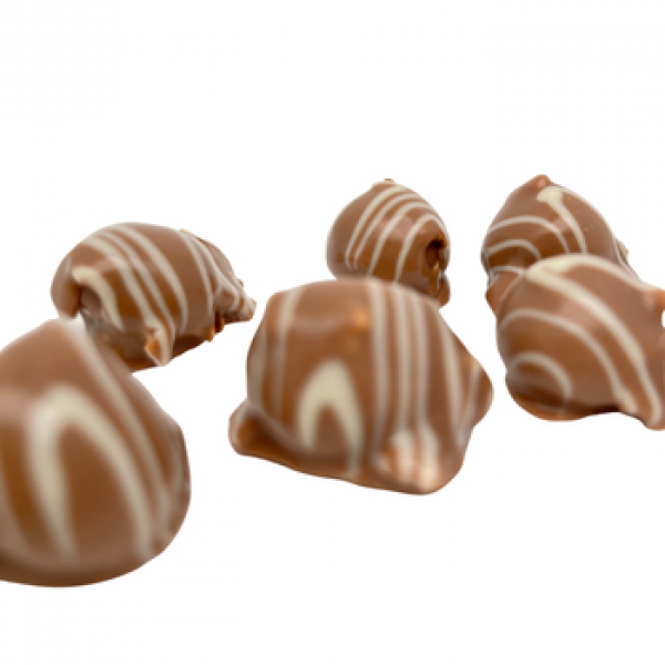 Produktbild Macadamia Nuss in Vollmilch-Schokolade und weißer Schokolade EH Chocoladen